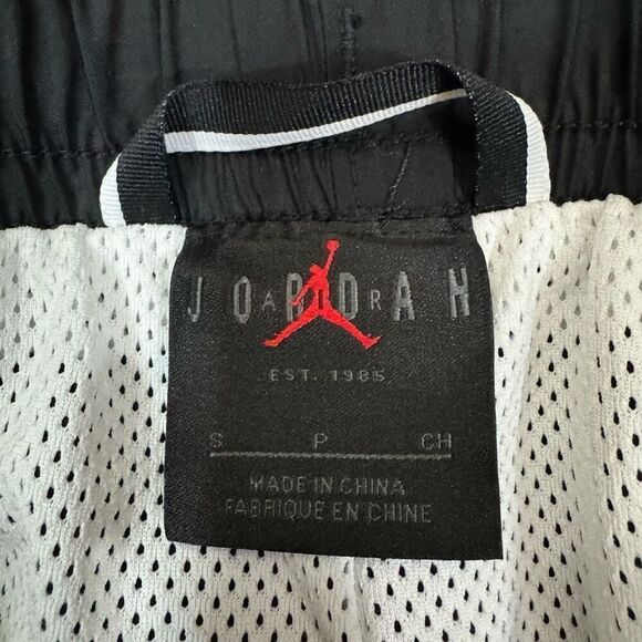 Jordan Men's S DNA Sporty Jogger Pants Black Rainbow Logo Track Stripe Swishy - Picture 3 of 7